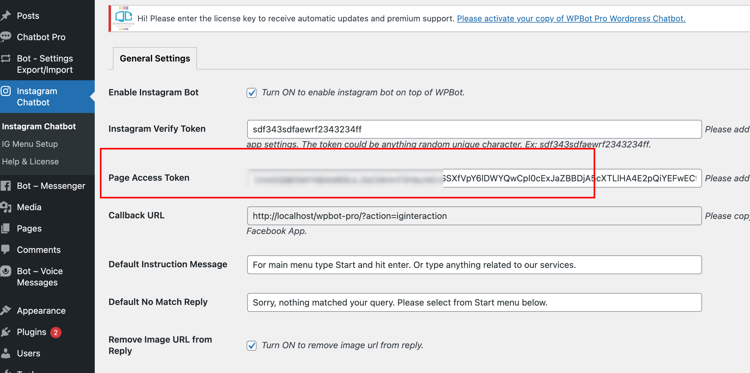 Instagram Chatbot Addon Setup – WPBot.Pro